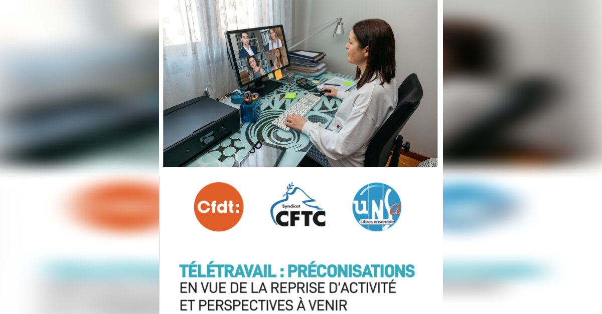 News Tank RH Télétravail préconisations communes de la CFDT CFTC