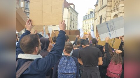 Prendre part aux manifestations étudiantes : c’est aussi le rôle d’un président de la Fage. - © M. Lesénéchal