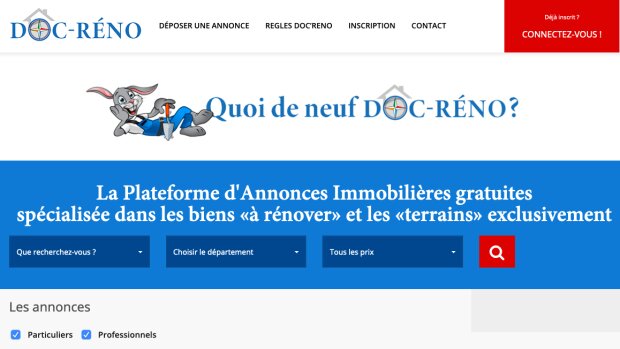 Doc-Réno : naissance du premier portail d'annonces pour les biens à rénover