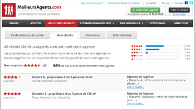 Les avis clients, une vitrine virtuelle pour les agences immobilières - Par MeilleursAgents.com