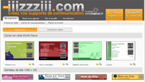 Iiizzziii.com : un site pour créer ses supports de communication