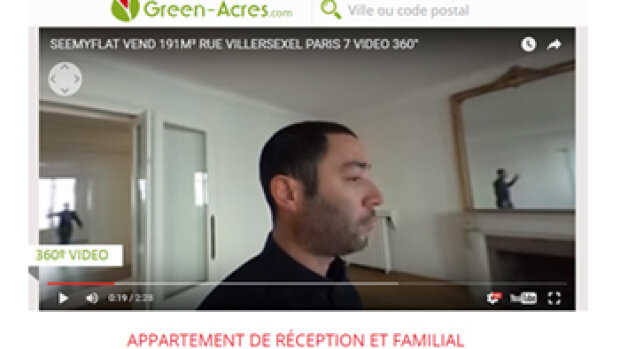 Le portail Green-Acres intègre la vidéo 360° dans ses annonces