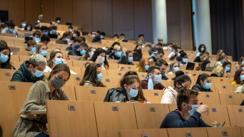 Les étudiants continuent à pouvoir se rendre dans leur établissement une fois par semaine. - © CPU - Université Bretagne Sud