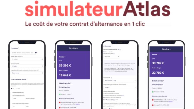 Apprentissage : l'OPCO Atlas propose un simulateur de coût réel d'un contrat