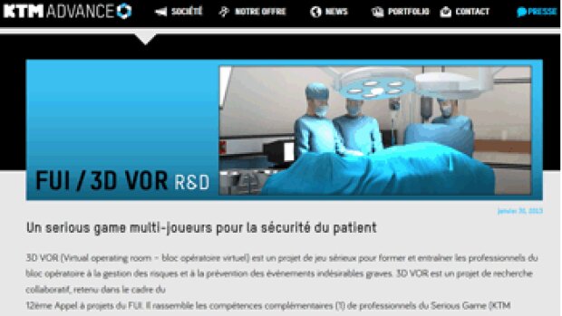 3D Virtual Operating Room : le serious game du bloc opératoire