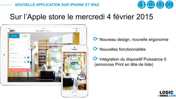 Les 5 nouveautés à retenir de la nouvelle application de Logic-Immo
