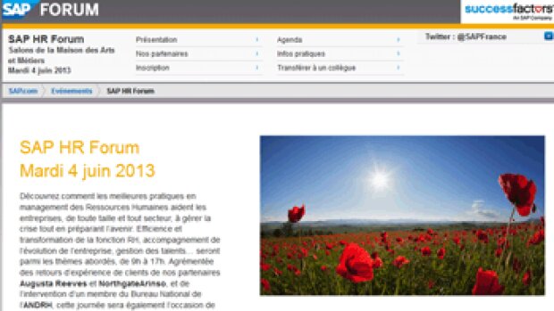 "Le SAP HR Forum est destiné aux professionnels en quête de solutions pour mieux faire face à la crise" E Minard, SAP