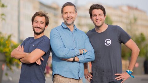 L'équipe fondatrice de CleverConnect : Gonzague Lefebvre, Marko Vujasinovic et Louis Coulon - © D.R.