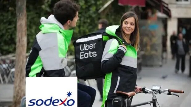 Alliance mondiale Sodexo et Uber Eats (photomontage) - © D.R.
