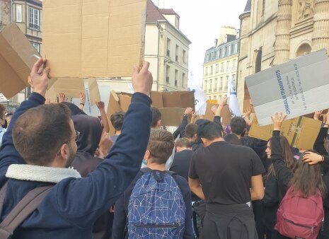 Prendre part aux manifestations étudiantes : c’est aussi le rôle d’un président de la Fage. - ©  M. Lesénéchal