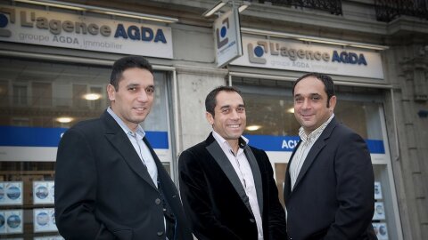 Pascal, Michael et Jacques Reboh, cofondateurs du Groupe Agda Immobilier - © D.R.