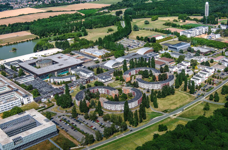 Vue aérienne du campus de l’Ecole polytechnique - ©  EPA Paris-Saclay / Alticlic @AltiClic