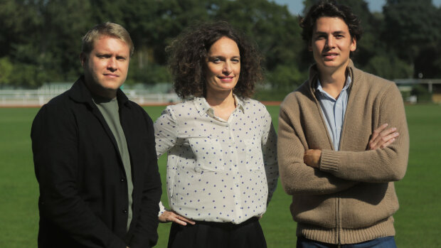 Les trois associés de la startup : Axel Talmet, Maureen Houel et Romain Saint Guilhem - © 2014