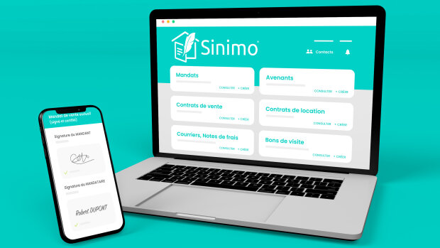 Sinimo permet de générer un contrat immobilier en moins de deux minutes. - © D.R.