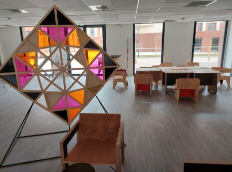 Le mobilier de la cité internationale a été confectionné par des étudiants de l’Isdat - © Université de Toulouse