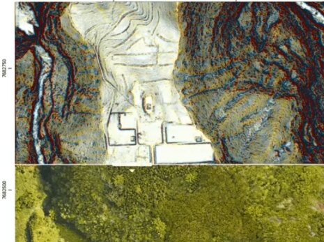 Gif représentant une zone boisée puis ses vestiges détectés grâce à la technologie LiDar - © Jonhattan Vidal