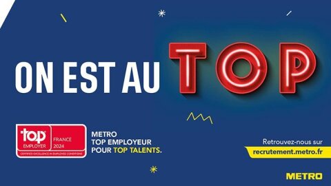 La certification Top employer délivrée à METRO France - © D.R.