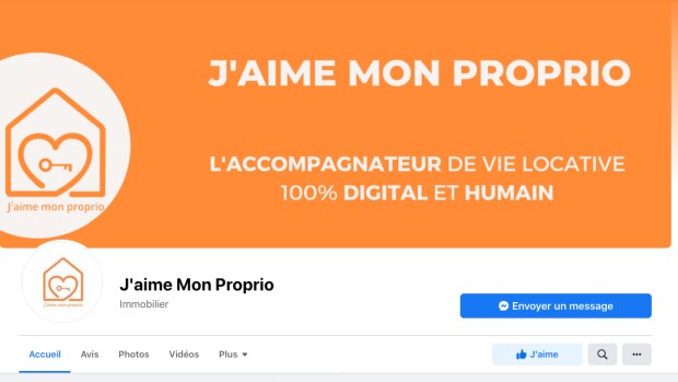 Homepage facebook J’aime mon proprio - © D.R.