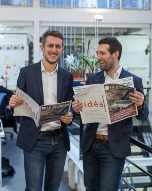 Antoine Dujardin (à gauche) et Florent Guignard (à droite) se sont rencontrés après leurs études d’ingénieur. - © Le Drenche