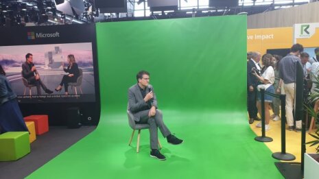 Jean-Christophe Pitié, COO de Microsoft France, dans une interview en holoportation à VivaTech - © D.R.