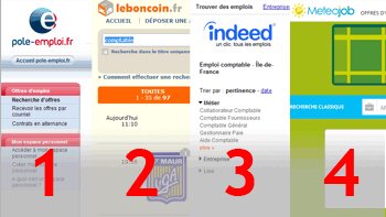 Le classement des sites emploi de juin 2014 - © D.R.