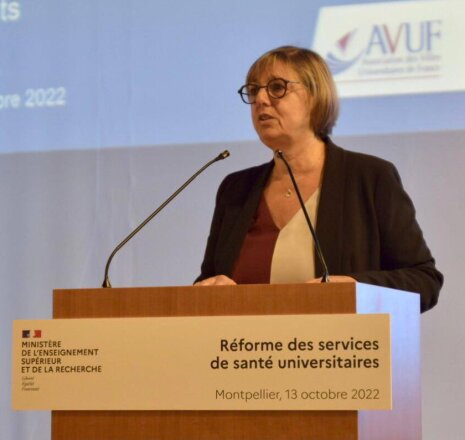 Sylvie Retailleau a présenté la réforme des SSE à Montpellier. - © MESR