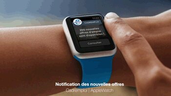 Cadremploi rend son application accessible sur l’Apple Watch