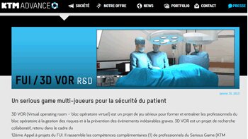 3D Virtual Operating Room : le serious game du bloc opératoire - ©  D.R.