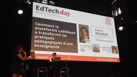 La plateforme LabNbook a été présentée lors du Edtech day à Lyon le 4 octobre 2023. - © IC/Campus Matin