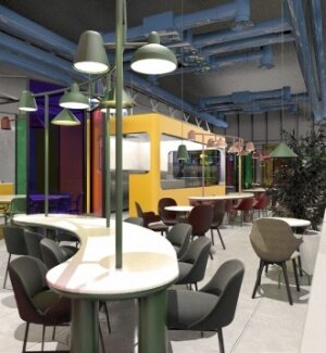 ©  Jaime Hayon x Café le Central, plan 3D ©  Hayon Studio