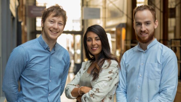 L'équipe dirigeante de Supermood : Kevin Bourgeois (CEO), Neila Choukri (COO) et Robin Nicollet (CTO) - © D.R.