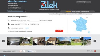 Zilek.com : un moteur de recherche qui répertorie gratuitement les annonces immobilières - © D.R.