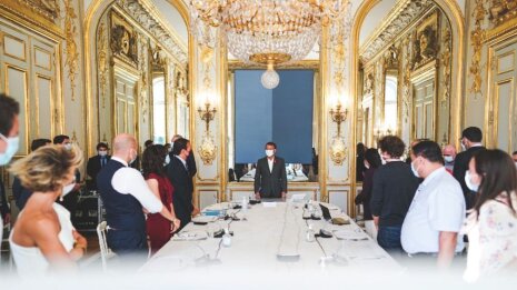 Réunion des communautés French Tech à l’Elysée avec le Président de la République Emmanuel Macron - ©  Compte Twitter Cedric O