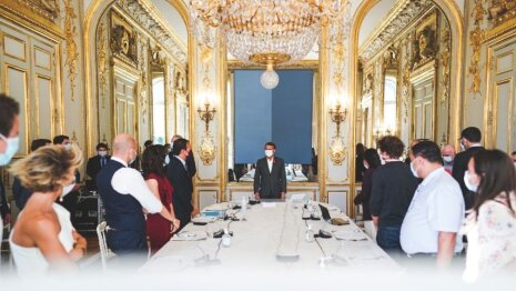 Réunion des communautés French Tech à l’Elysée avec le Président de la République Emmanuel Macron - © Compte Twitter Cedric O