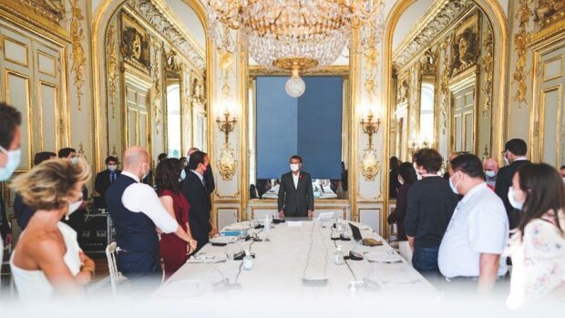 Réunion des communautés French Tech à l’Elysée avec le Président de la République Emmanuel Macron - © Compte Twitter Cedric O