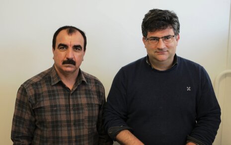 Haji Shallal et son directeur de thèse, Régis Pommier - © Marine Dessaux