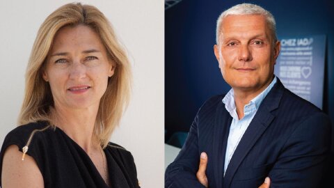Elisabeth Julien, fondatrice d’Ikimo9, et Olivier Descamps, directeur général d’IAD France - © D.R.