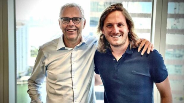 Michel Combes, président de SoftBank Group International, et Loïc Soubeyrand, CEO de Swile - © D.R.