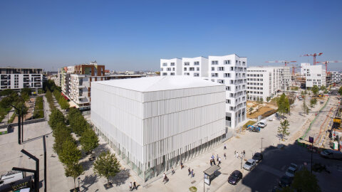 Les nouveaux bâtiments du Campus Condorcet qui entend jouer un rôle de fédérateur des SHS. - © Vincent Bourdon