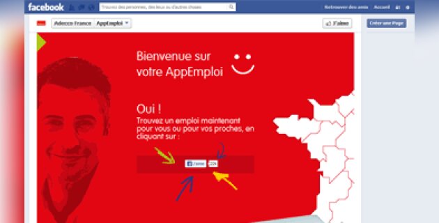 AppEmploi, l’application lancée par Adecco sur Facebook - D.R.