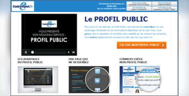220 000 profils publics créés chez Cadremploi - D.R.