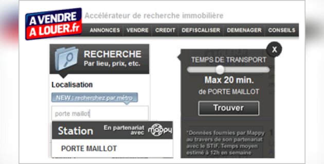 AVendreALouer.fr propose la recherche par stations de métro ou temps de transport - D.R.