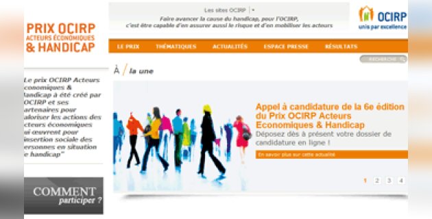 Appels à projets : 6<sup>e</sup> édition du Prix Ocirp Acteurs Economiques et Handicap - D.R.