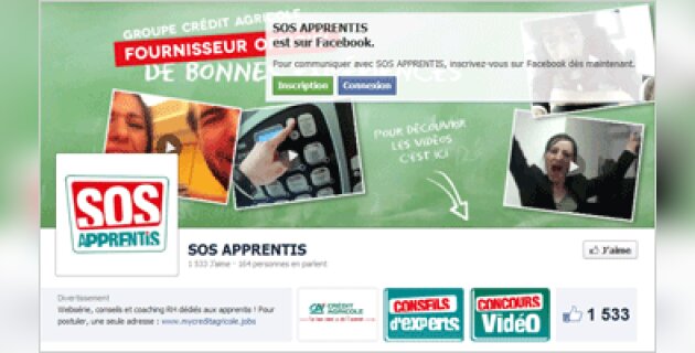Recrutement des apprentis : le Crédit Agricole choisit Facebook - D.R.