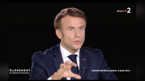 Emmanuel Macron président de la République sur France 2 - © News Tank.