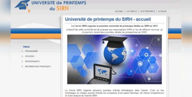 Agenda : Participez à l’université de printemps du SIRH - D.R.