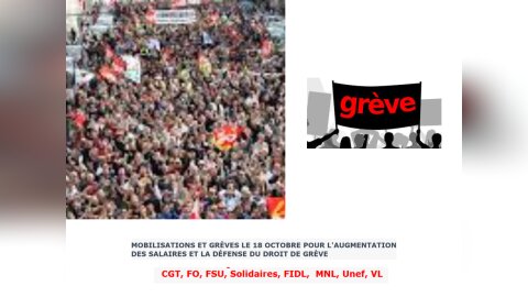 Mobilisations et grèves le 18 octobre 2022 (intersyndicale) - © D.R.