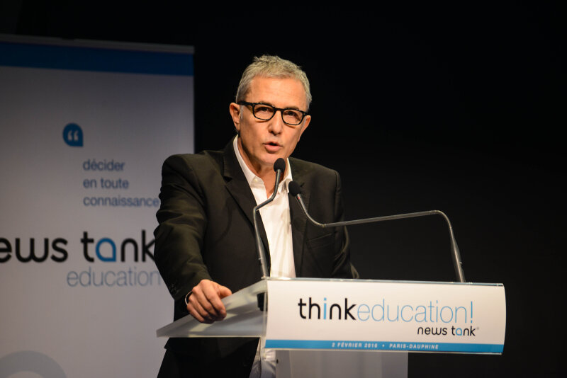 Marc Guiraud, président de News Tank, lors de l’introduction