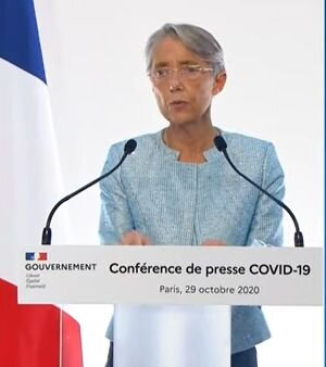 Elisabeth Borne, ministre du Travail de l’Emploi et de l’Insertion, en charge de présenter le nouveau protocole anti-Covid-19 en entreprise - © D.R.