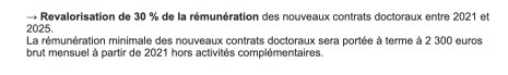 Le site du ministère comporte une erreur sur la revalorisation des contrats doctoraux. - © D.R.